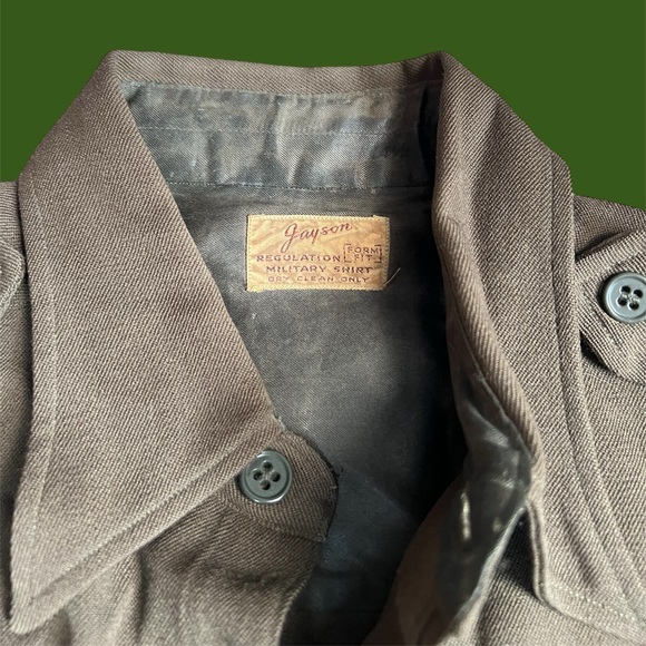 True Vintage WWII Jayson Made in USA Military Shirt - Picture 2 of 8